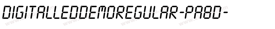 DigitalLedDemoRegular-pa8D字体转换