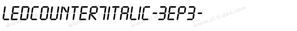 LedCounter7Italic-3eP3字体转换