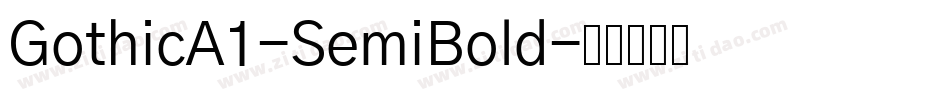 GothicA1-SemiBold字体转换