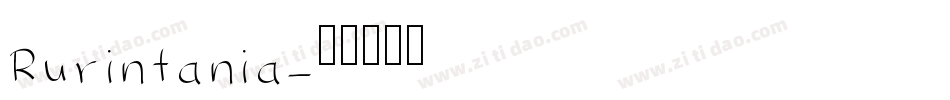 Rurintania字体转换