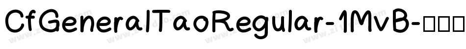 CfGeneralTaoRegular-1MvB字体转换