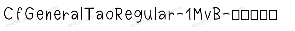 CfGeneralTaoRegular-1MvB字体转换