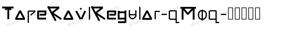 TapeRailRegular-qMoq字体转换