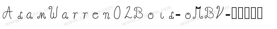 AdamWarren02Bold-oMBV字体转换