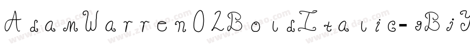 AdamWarren02BoldItalic-gBjY字体转换