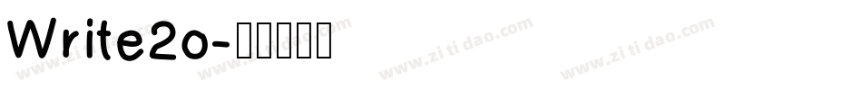 Write2o字体转换