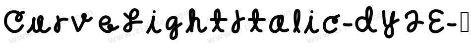 CurveLightItalic-dY2E字体转换
