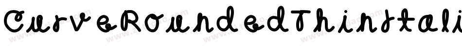 CurveRoundedThinItalic-KXKA字体转换