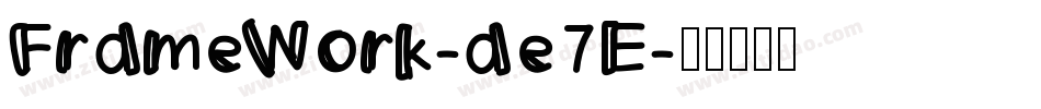 FrameWork-ae7E字体转换