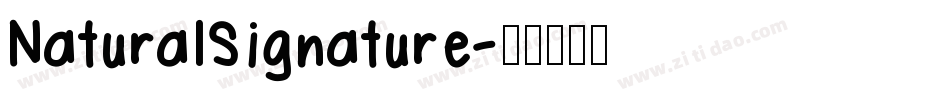 NaturalSignature字体转换