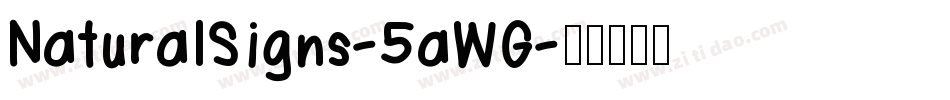 NaturalSigns-5aWG字体转换