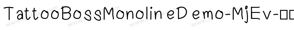 TattooBossMonolineDemo-MjEv字体转换