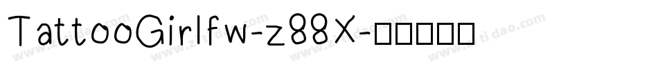 TattooGirlfw-z88X字体转换