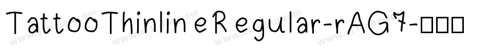 TattooThinlineRegular-rAG7字体转换