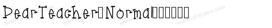 DearTeacher-Normal字体转换