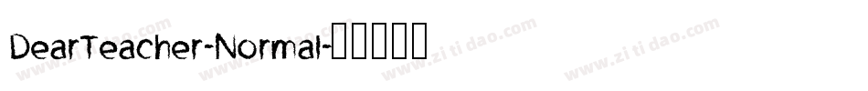 DearTeacher-Normal字体转换