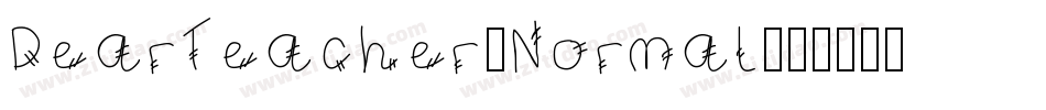 DearTeacher-Normal字体转换