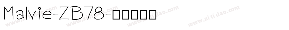 Malvie-ZB78字体转换