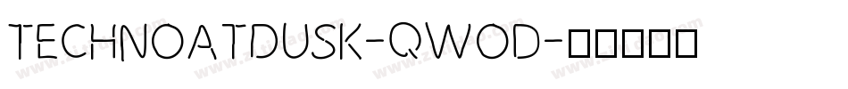 TechnoAtDusk-qwod字体转换