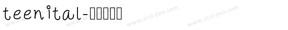 teenital字体转换