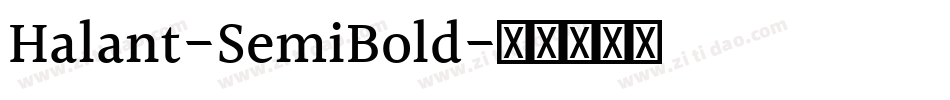 Halant-SemiBold字体转换