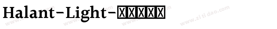 Halant-Light字体转换