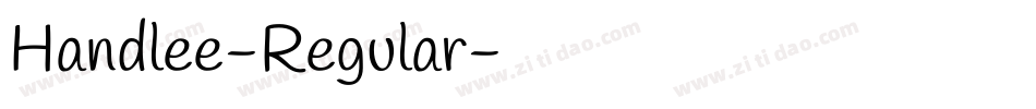 Handlee-Regular字体转换