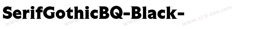 SerifGothicBQ-Black字体转换