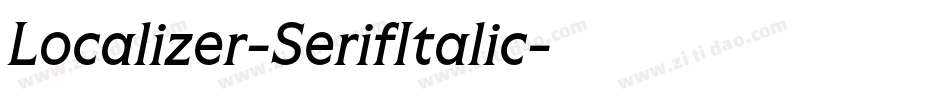 Localizer-SerifItalic字体转换