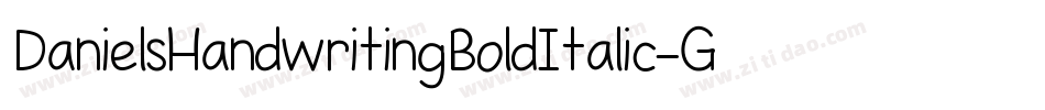 DanielsHandwritingBoldItalic-GABG字体转换