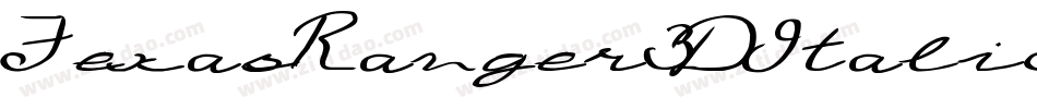 TexasRanger3DItalic-vW4D字体转换