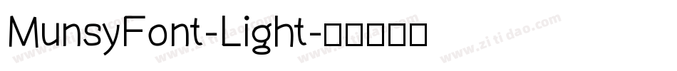 MunsyFont-Light字体转换