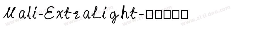 Mali-ExtraLight字体转换