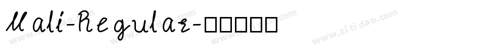 Mali-Regular字体转换