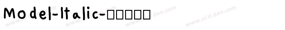 Model-Italic字体转换
