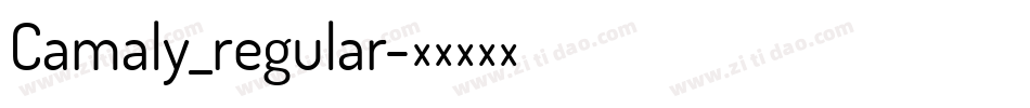 Camaly_regular字体转换
