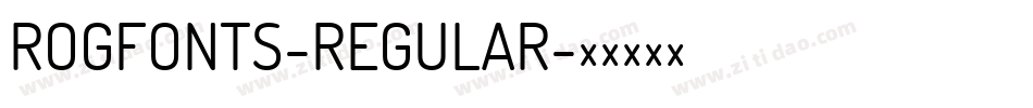 ROGFONTS-REGULAR字体转换