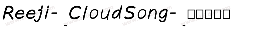 Reeji-CloudSong字体转换