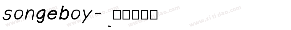 songeboy字体转换