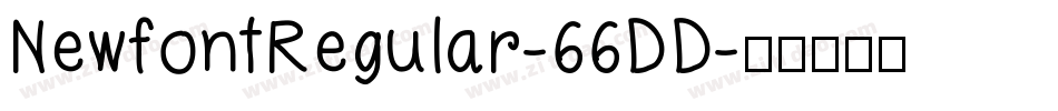 NewfontRegular-66DD字体转换