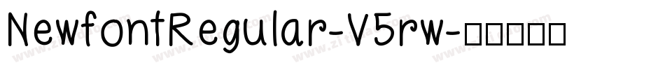 NewfontRegular-V5rw字体转换