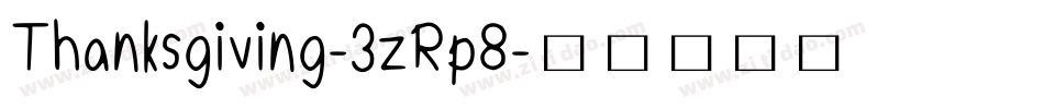 Thanksgiving-3zRp8字体转换