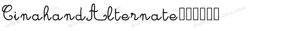CinahandAlternate字体转换