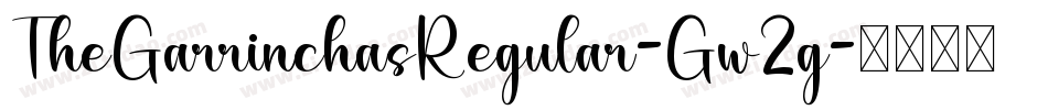 TheGarrinchasRegular-Gw2g字体转换