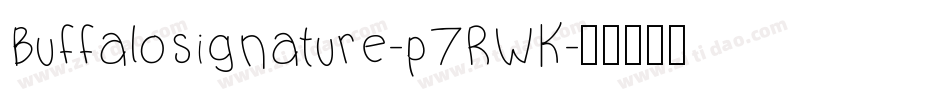Buffalosignature-p7RWK字体转换