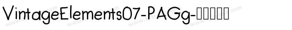 VintageElements07-PAGg字体转换