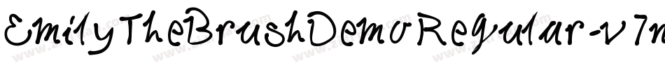 EmilyTheBrushDemoRegular-v7n9字体转换