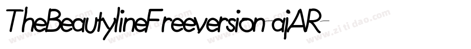 TheBeautylineFreeversion-ajAR字体转换