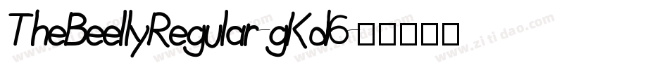 TheBeellyRegular-gKd6字体转换