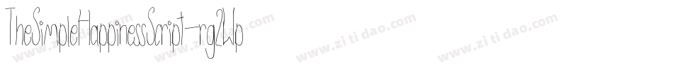 TheSimpleHappinessScript-rg2Wp字体转换 TheSimpleHappinessScript-rg2Wp字体转换